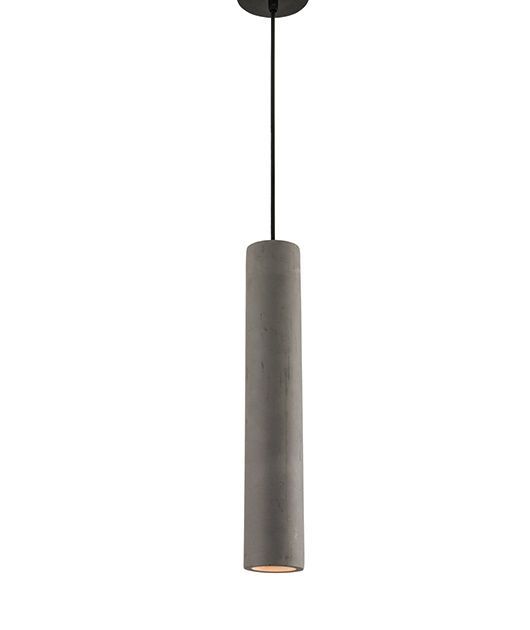 Pendant light tube concrete